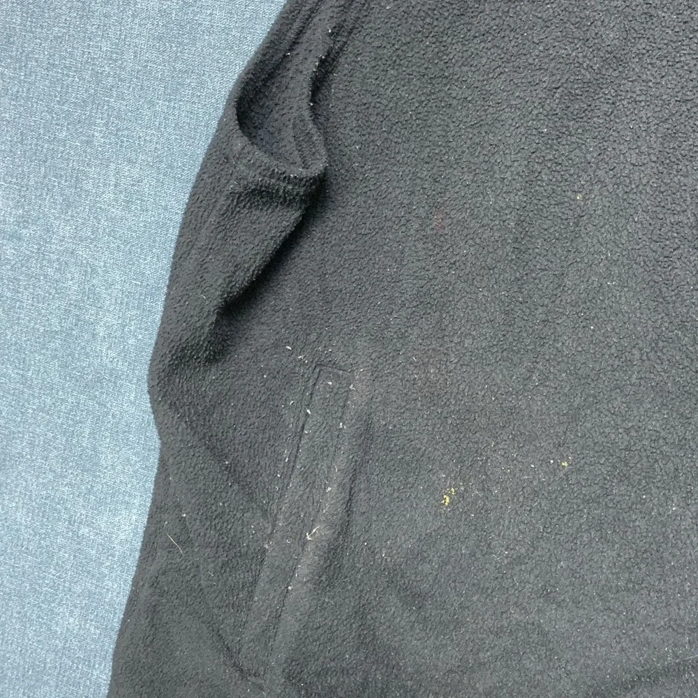 Caribou Creek Vest Mens Large Black Fleece Full Zip Mock Neck Hiking Outdoor
